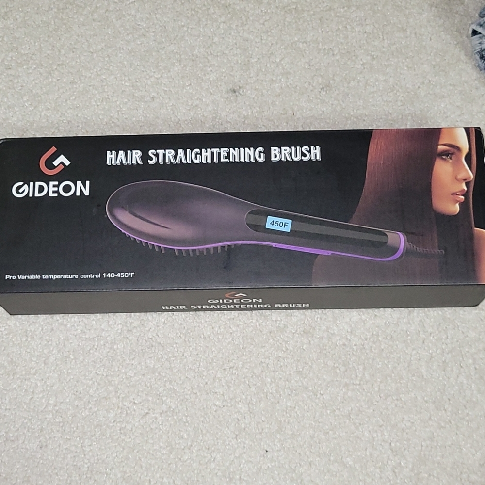 Hair straightening brush